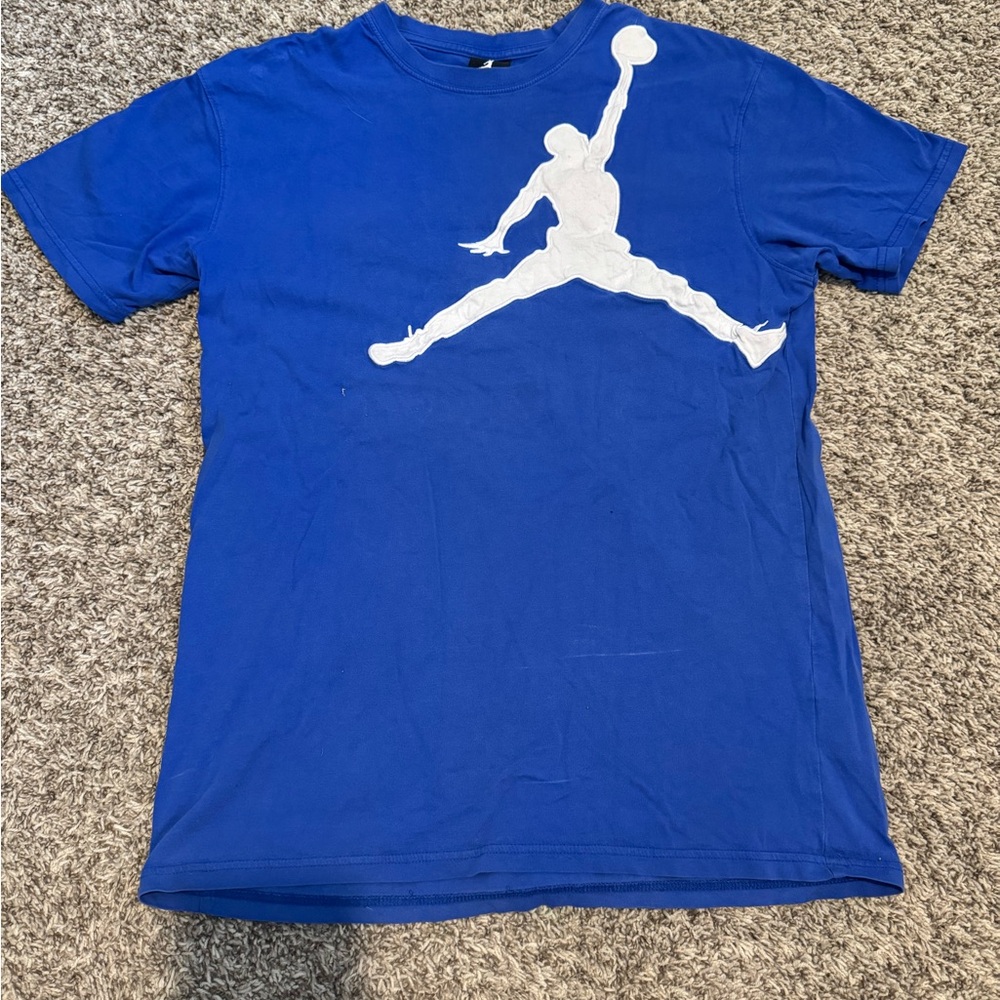 Jordan Blue Tee with White Logo